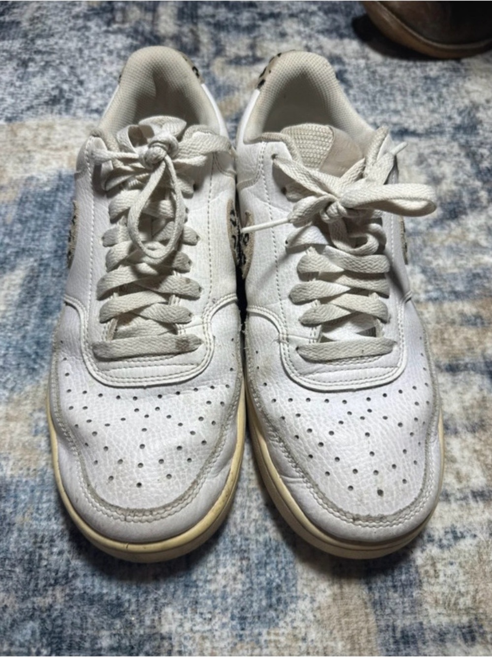Nike White Athletic Sneakers with Cream Soles